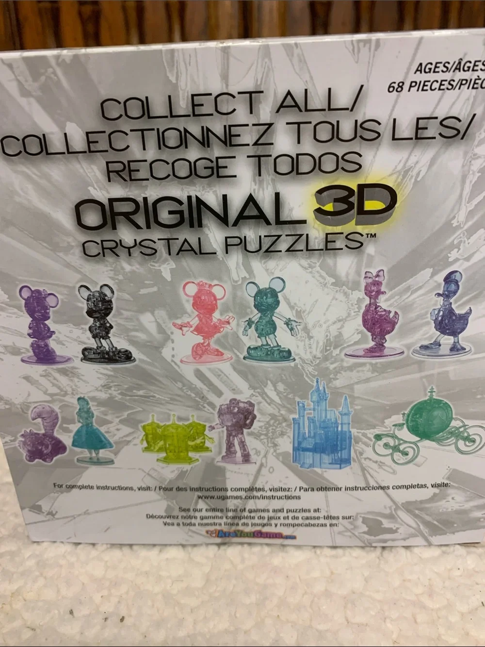 Disney Minnie & Mickey Mouse kissing 3D Crystal Puzzle Bedazzled NEW Love sign